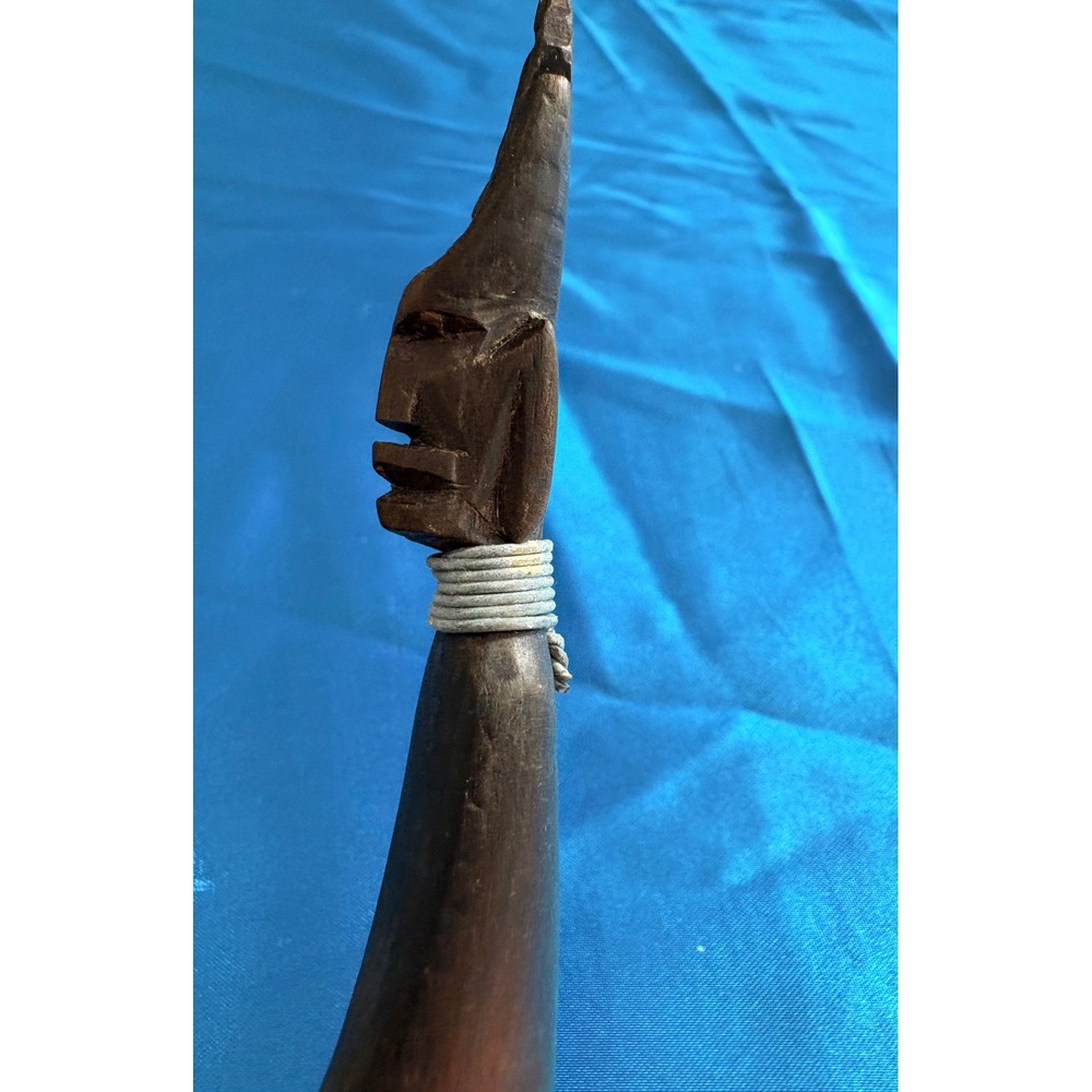 Vintage Hand Carved African Tribal Wood Letter Opener‎ Pair Set of 2 - Picture 4 of 16